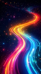 Obraz premium Digital technology universe future neon light poster background