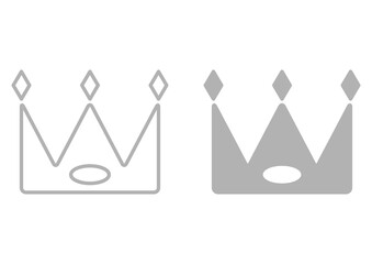 銀の王冠アイコンセット