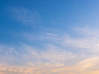 2月の夕暮れの空と雲06