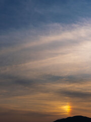 2月の夕暮れの空と雲16