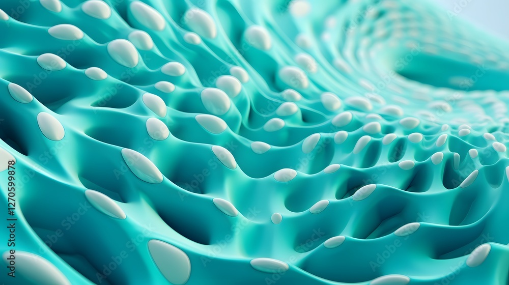 Poster close up view of a 3d model of a new product displayed on a digital tablet highlighting the design i