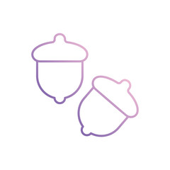 Acorn  icon isolated on a white background. Vector illustration.