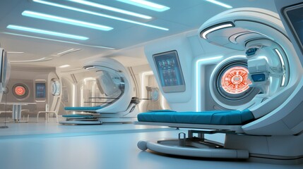 A state of the art medical research facility showcasing the latest advancements in healthcare technology including innovative diagnostic devices high tech equipment