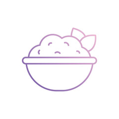 Mashed Potatoes icon isolated on a white background. Vector illustration.