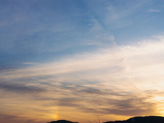 2月の夕暮れの空と雲28