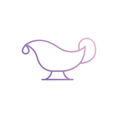 Gravy Boat icon isolated on a white background. Vector illustration.