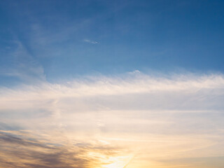 2月の夕暮れの空と雲32