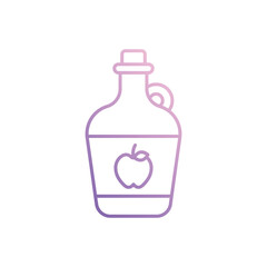 Cider  icon isolated on a white background. Vector illustration.