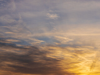 2月の夕暮れの空と雲48