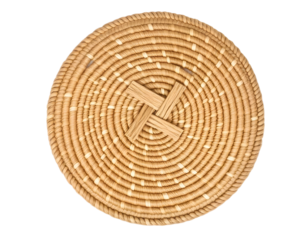 Round wicker mat