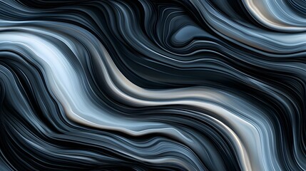 The image contains an abstract pattern of flowing, wavy lines in shades of dark blue, gray, and white, resembling a marble or liquid effect.