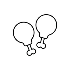 Turkey Leg icon isolated on a white background. Vector illustration.