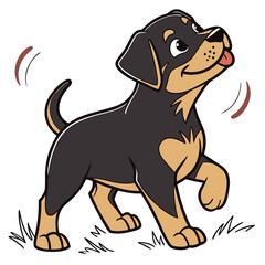 High Quality Rottweiler Dog Vector