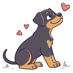 High Quality Rottweiler Dog Vector