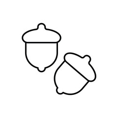 Acorn  icon isolated on a white background. Vector illustration.