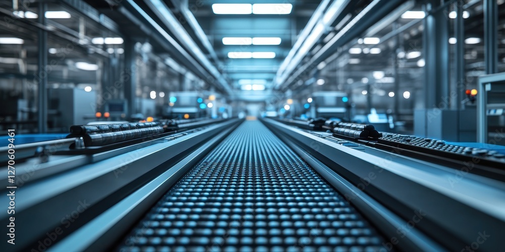 Poster enhancing efficiency in medical manufacturing with symmetrical layouts and optimized workflows