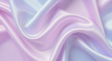 Obraz premium A satin like fabric with a pearlescent holographic finish in pastel shades of pink, blue and purple