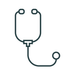 医療用線画アイコン「聴診器」