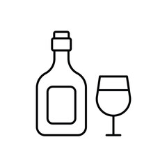 Wine  icon isolated on a white background. Vector illustration.