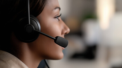 Call center professional with headset
