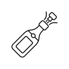 Champagne  icon isolated on a white background. Vector illustration.