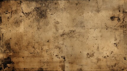 A distressed old paper with dark ink spots, heavy wear