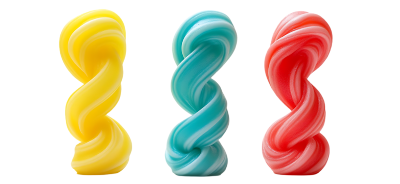 Abstract Twisted Candy Swirl Colorful Sweet Treats Design red art blue pink food style    