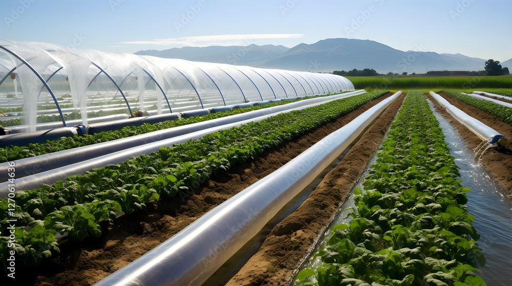 Aufkleber efficient pvc pipe network powering a smart irrigation system for sustainable agriculture advanced t