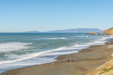 Coast of the Pacific Ocean, California in the USA.
