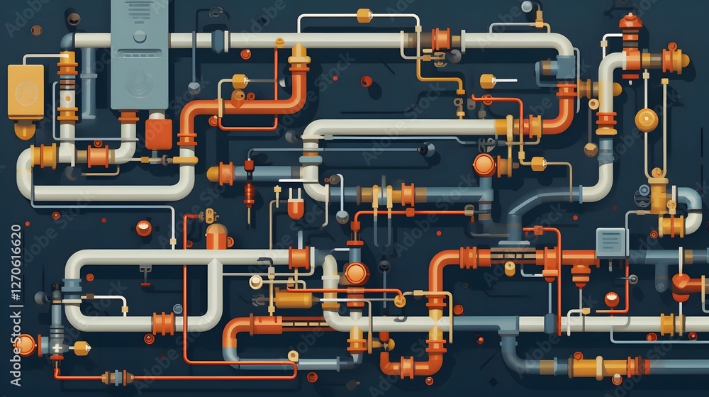 Poster animated infographic demonstrating the proper technique for connecting pvc pipes step by step visual