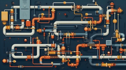 Animated Infographic Demonstrating the Proper Technique for Connecting PVC Pipes   Step by Step Visual Guide on Home Improvement DIY Plumbing and Industrial Construction