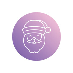 Santa Claus icon isolated on a white background. Vector illustration.