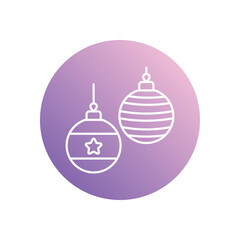 Bauble  icon isolated on a white background. Vector illustration.