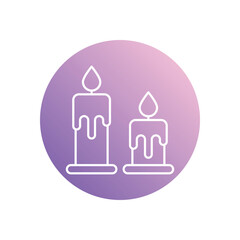 Candle  icon isolated on a white background. Vector illustration.