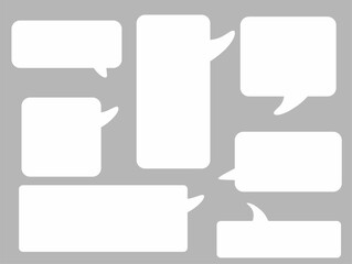 Comic speech bubbles vector design. Set of Comic text box for dialog. Blank talk clouds for dialog text.
