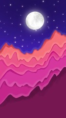 night sky and moon