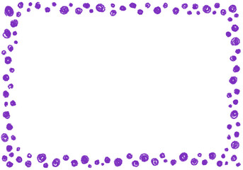 手描きのクレヨン素材　背景　フレーム