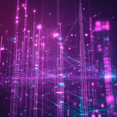 Obraz premium 5G beamforming chip radio wave propagation for advanced technology visuals