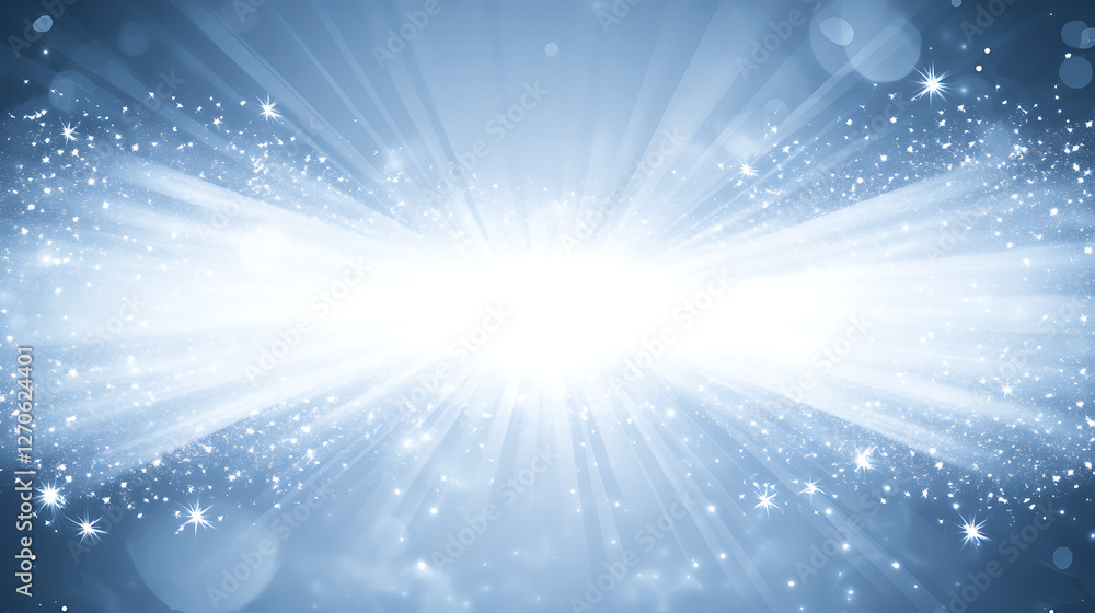 Poster ethereal burst of light and sparkles abstract background with luminous radiance and celestial glow