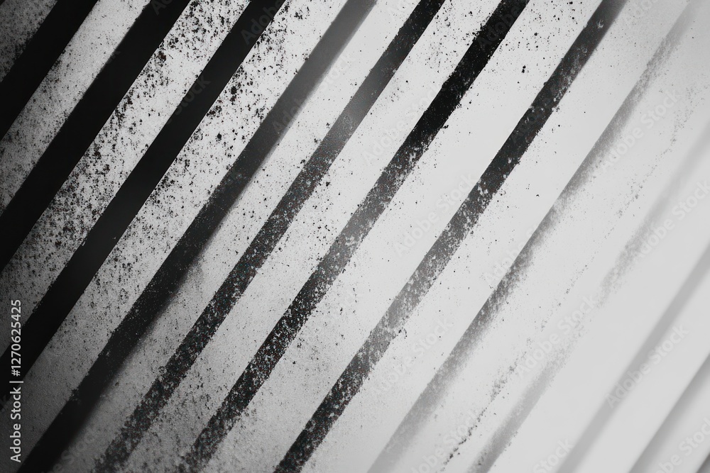 Poster abstract composition of textured lines creating depth and contrast in a monochromatic environment