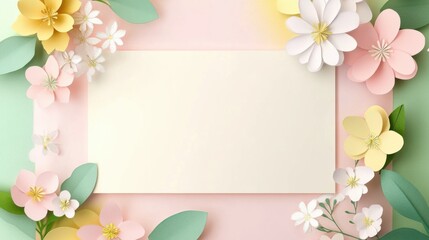 Delicate floral paper-cutting art featuring a woman's face, with space for a custom message to honor International Women's Day.