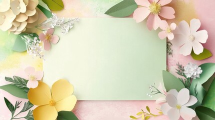 Delicate floral paper-cutting art featuring a woman's face, with space for a custom message to honor International Women's Day.