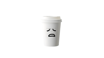 Tired Coffee Cup, Dark Background, Studio Shot,  Mood, Meme