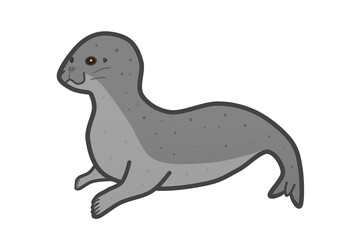 Clip art of a cute seal