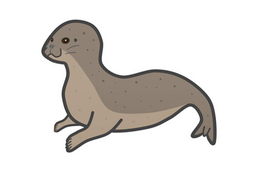 Cute Brown Seal Clip Arts