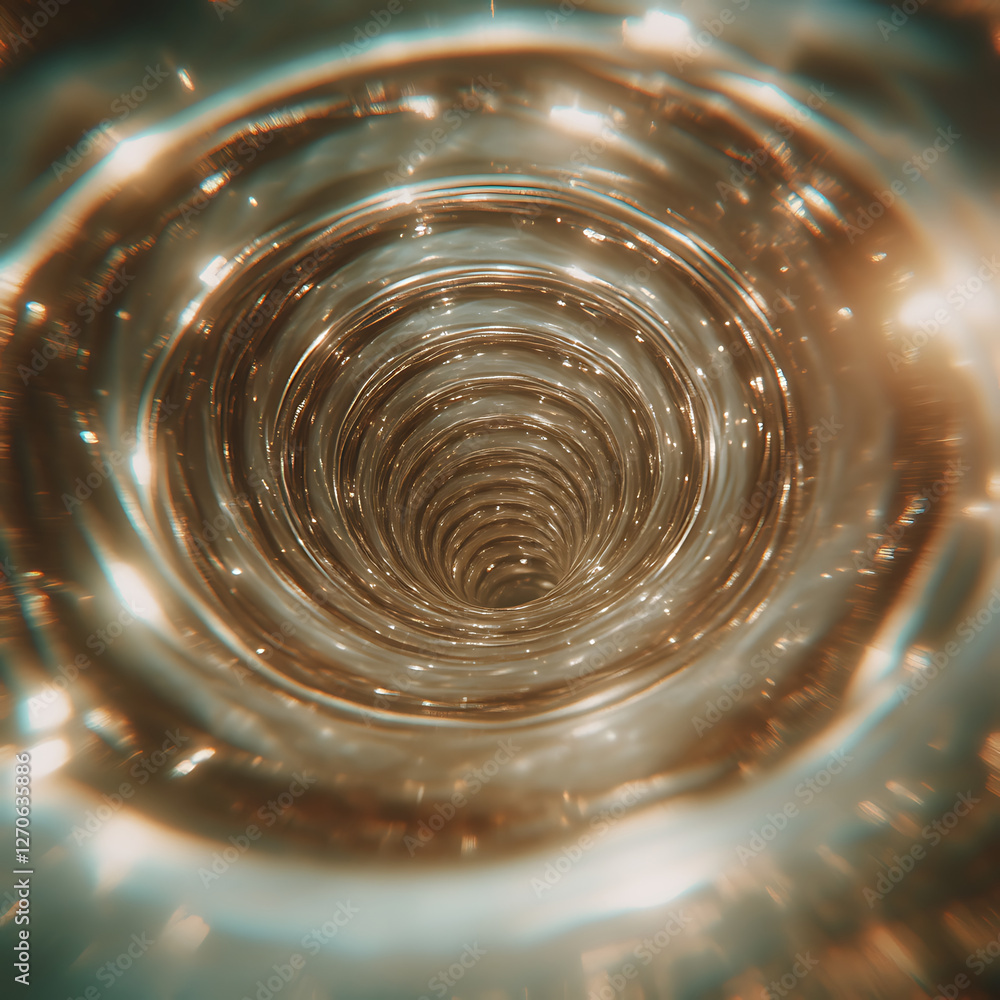 Aufkleber ethereal light vortex illusion a captivating abstraction of depth and perspective with light streaks
