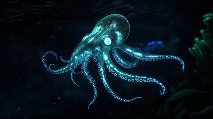 Mesmerizing octopus dance ocean depths underwater photography dark waters close-up marine life