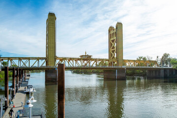 Obraz premium Tower bridge in Old Waterfront Sacramento, CA