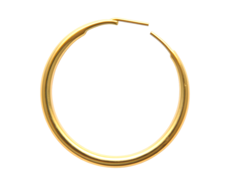 Gold ring on transparent background
