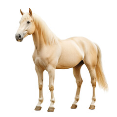Fototapeta premium Elegant Cream Horse Standing Gracefully in Natural Pose